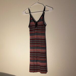 Topshop Summer BodyCon Dress Red, White, and Blue Chevron Stripped size US 6